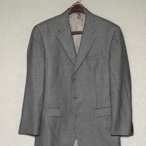 Ralph Ralph Lauren 42 L Gray 3-Button Sport Coat Blazer Houndstooth Silk/Wool